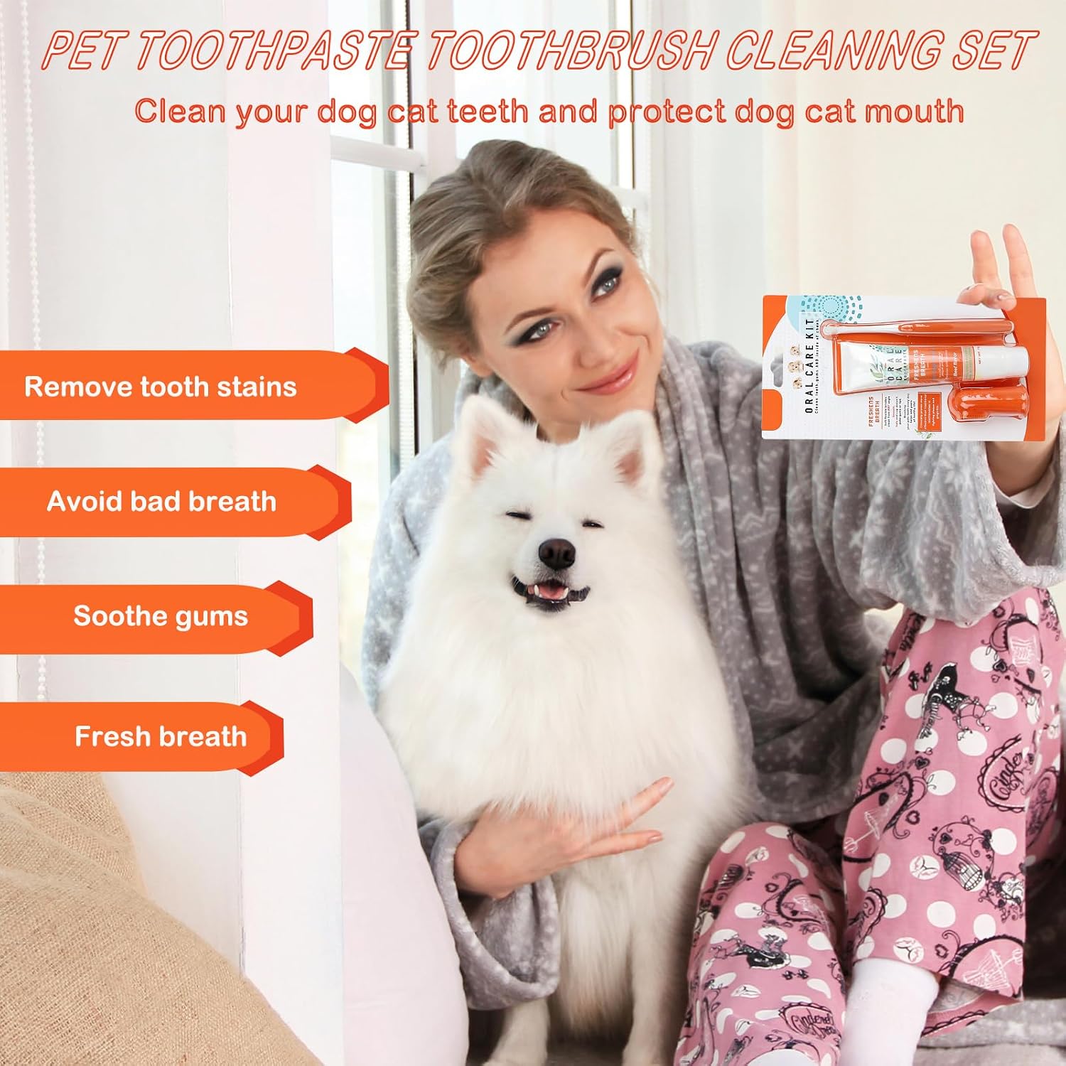 Detalle 2 de Dog Dental Care Set with Beef Toothpaste