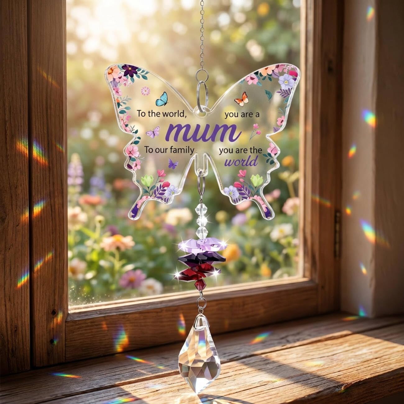 Detalle 2 de SHIFANQI Butterfly Suncatcher, Crystal