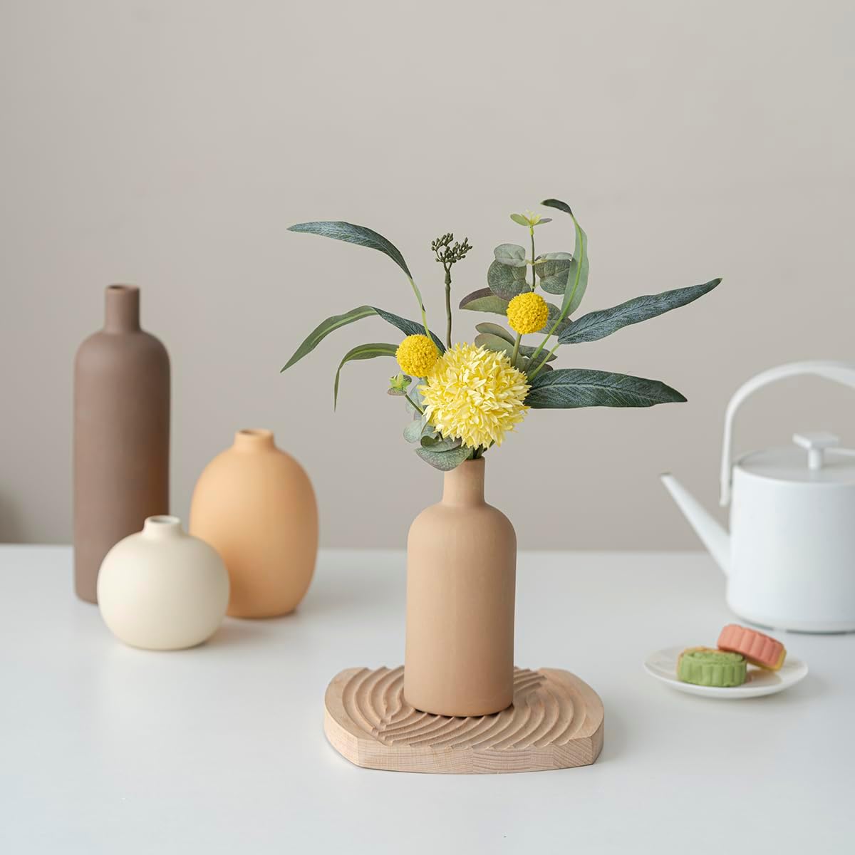 Thumbnail 6 de Lot 4 vases céramique Morandi 9,5‑25 cm