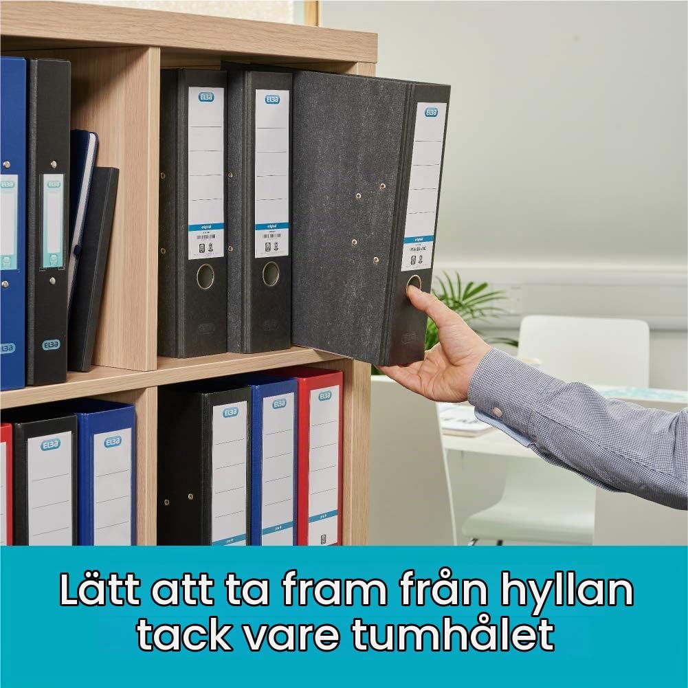 Thumbnail 6 de Elba 400129085 pärmar, 3-pack A4, svart med 56 mm arkiveringskapacitet