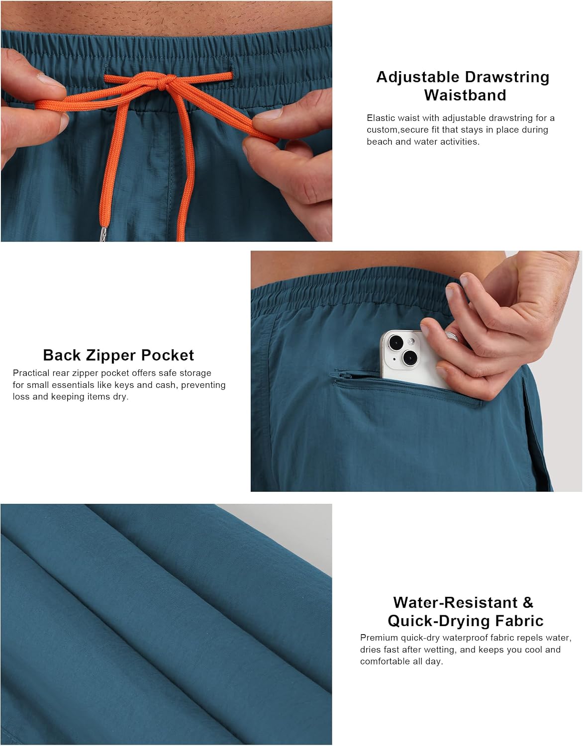 Thumbnail 2 de Hioutdoor Men's Swim Trunks with Zipper Pockets