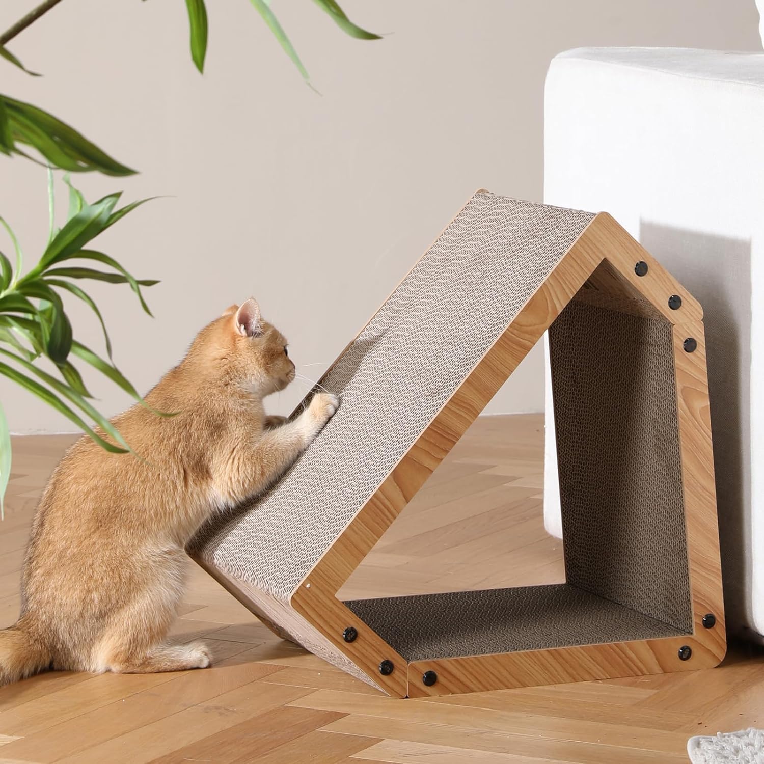 Detalle 2 de FUKUMARU Griffoir pour Chat 42 cm Maison đ±