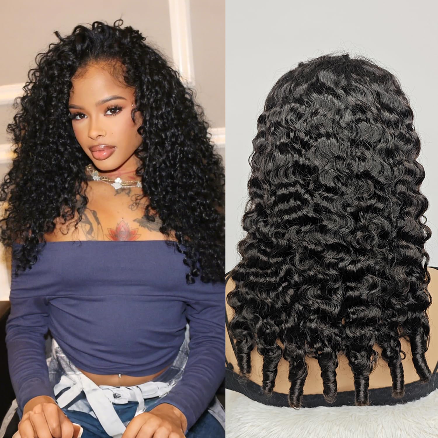 Detalle de UME G I R L Half Wig Human Hair 20 Inch