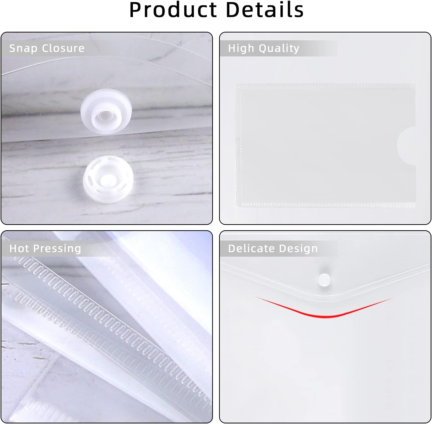 Thumbnail 5 de Plastic Wallets Folders A4, 36-pack 📁