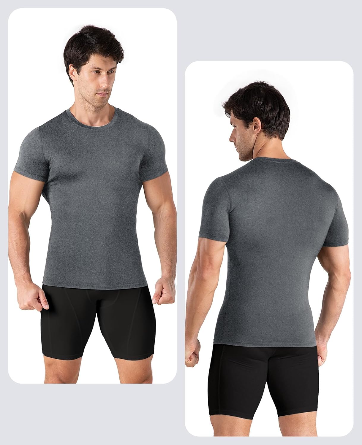 Thumbnail 1 de Niksa Compression Shirt Men – 3 Pack Short Sleeve Muscle Fit, Breathable Quick-Dry Base Layer Tops