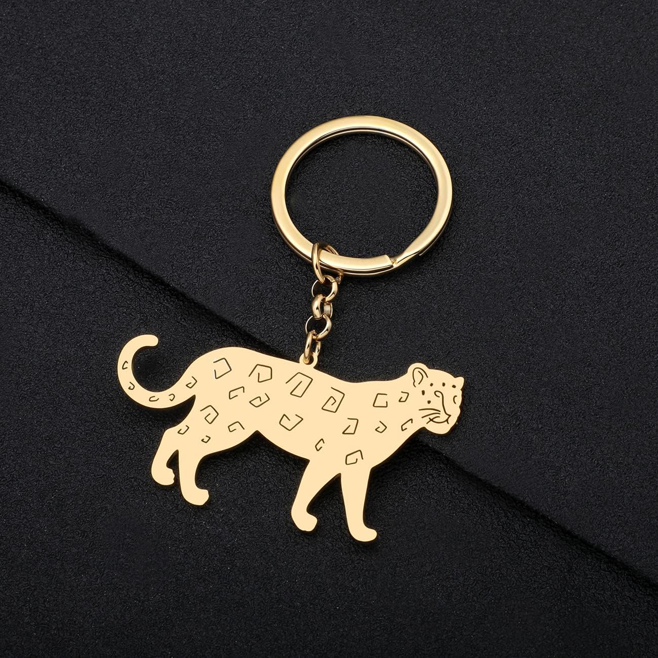 Thumbnail 4 de RAIDIN Porte-clés Tigre Léopard en acier inoxydable 30 mm