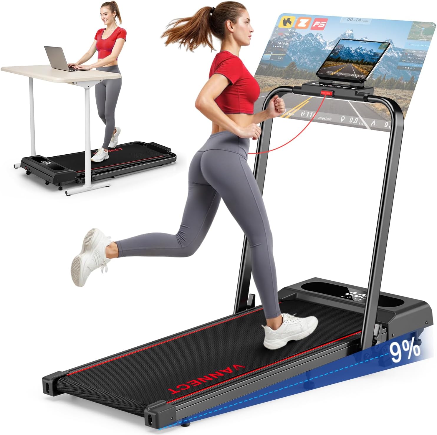 Detalle de VANNECT Walking Pad Laufband 1 bis 12 km/h