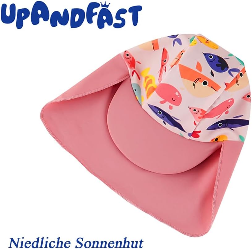 Thumbnail 6 de upandfast Baby Badeanzug mit Knöpfen UV-Schutz – mit Sonnenhut, Reißverschluss-Schutz & UPF 50+