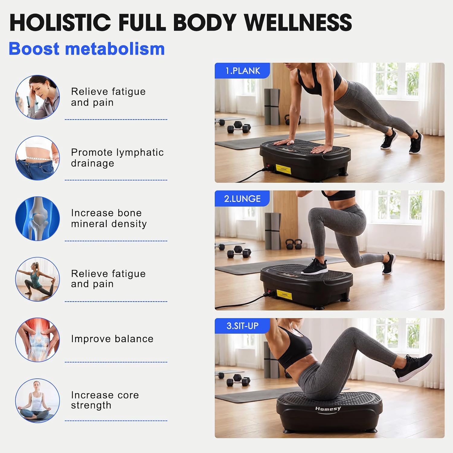 Thumbnail 1 de Homesy Vibration Plate 300 lb platform