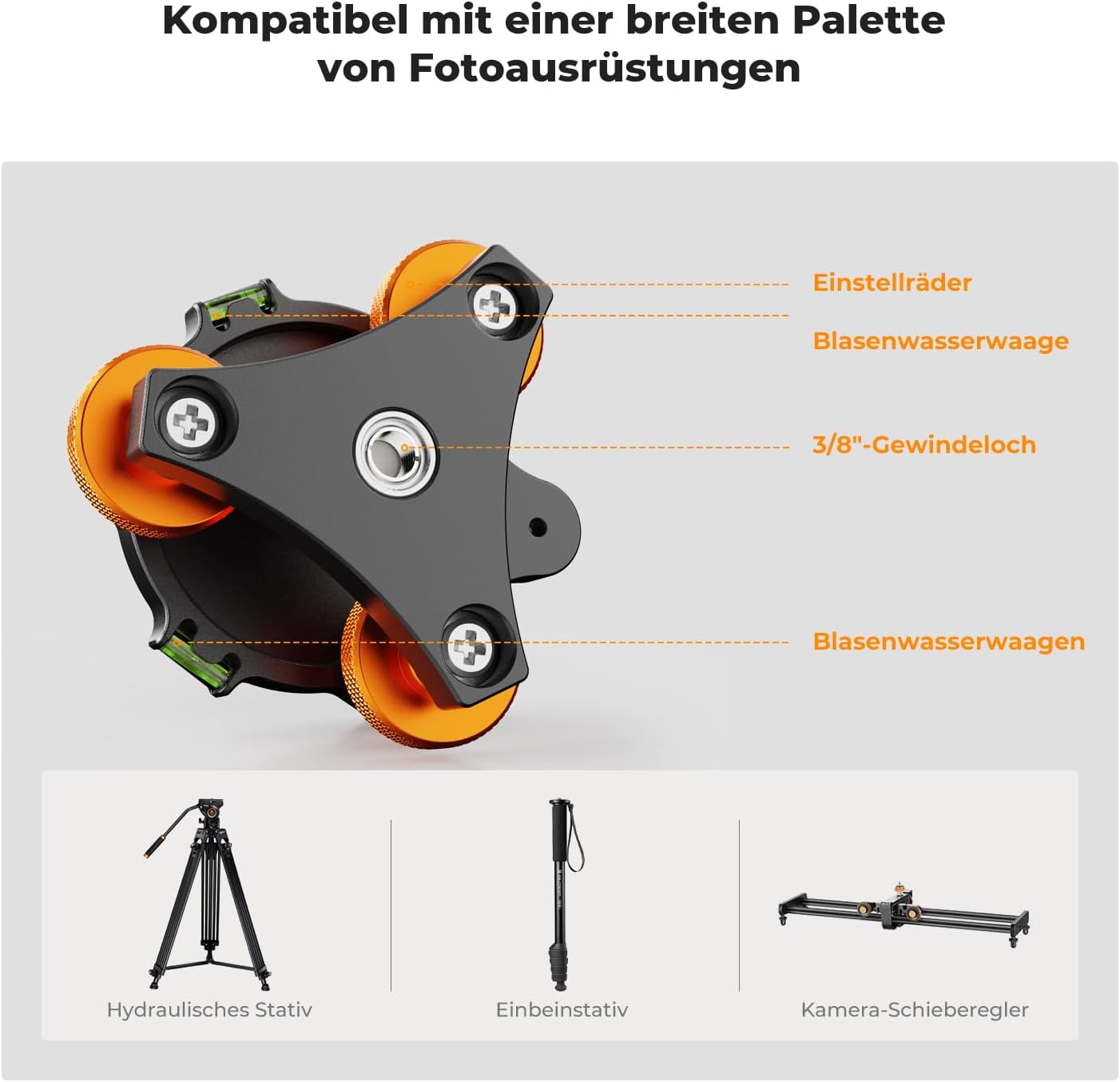 Thumbnail 5 de K&F CONCEPT Nivellierbasis 15 kg