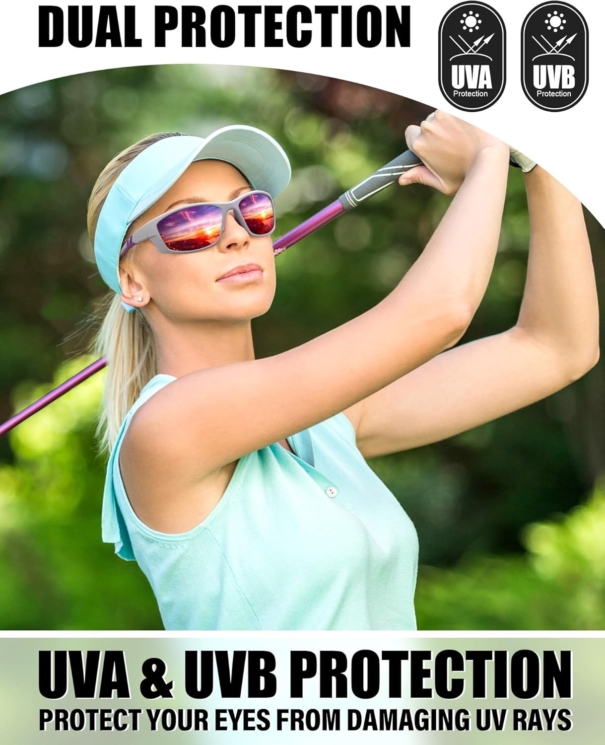 Thumbnail 1 de Myiaur Women’s Sports Sunglasses M8140 – UV400 polarised lenses for running and cycling