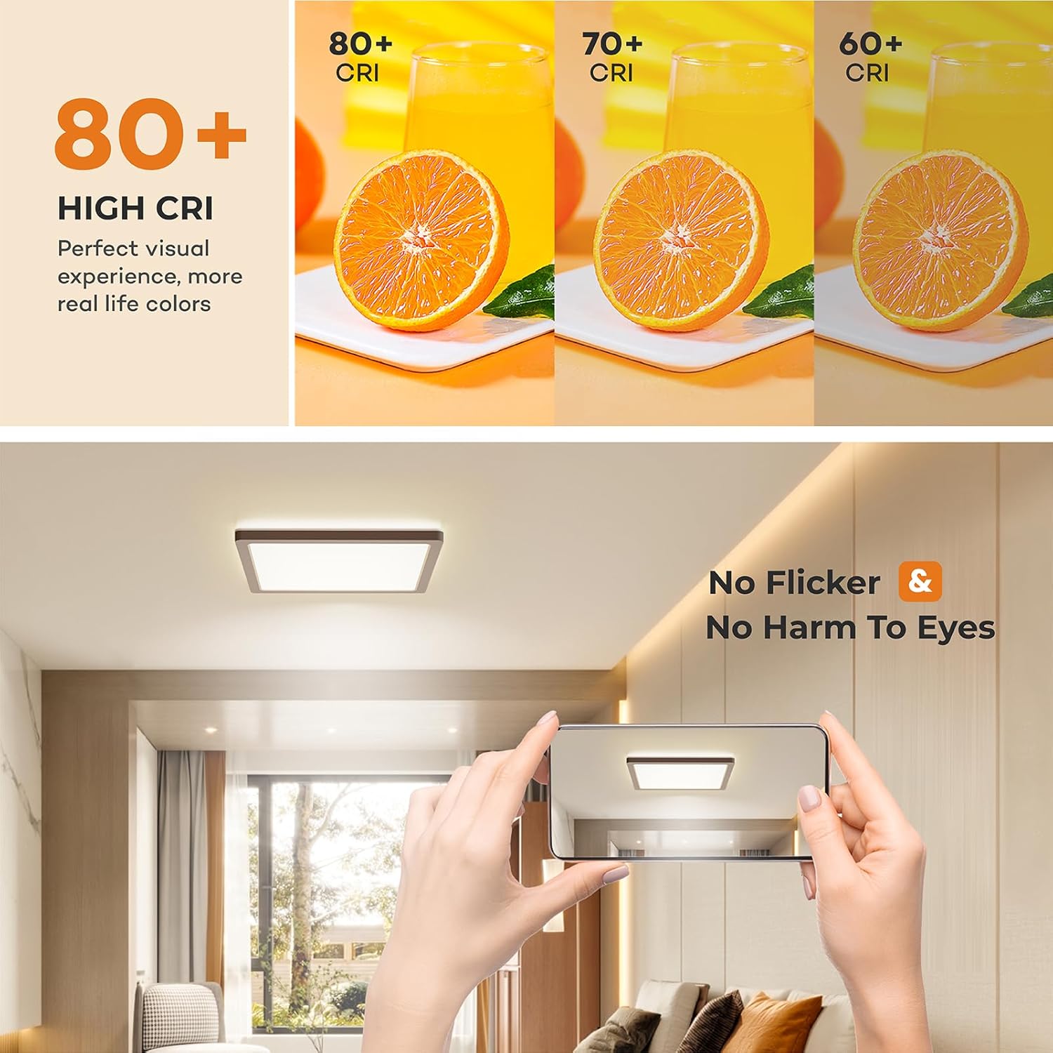 Thumbnail 4 de BLNAN LED Deckenleuchte 24W flach mit 3 Farbtemperaturen (3000K/4000K/5000K) und 30 cm Panel