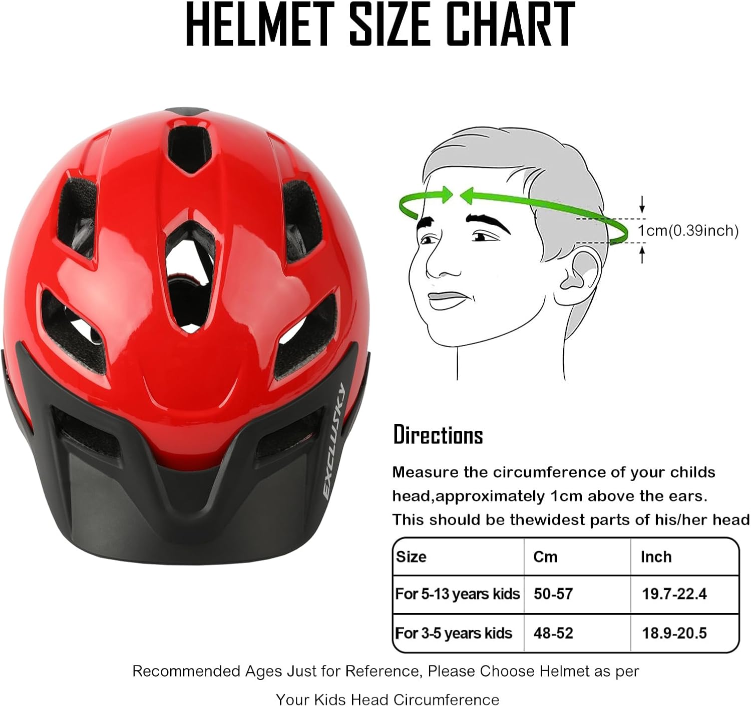 Detalle 2 de Exclusky Kids Bike Helmet Adjustable Size 5–8