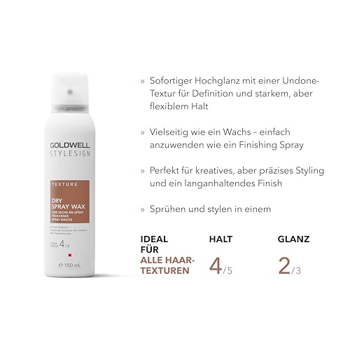Detalle de Goldwell StyleSign Texture Dry Spray Wax – Textur & Glanz, 150 ml