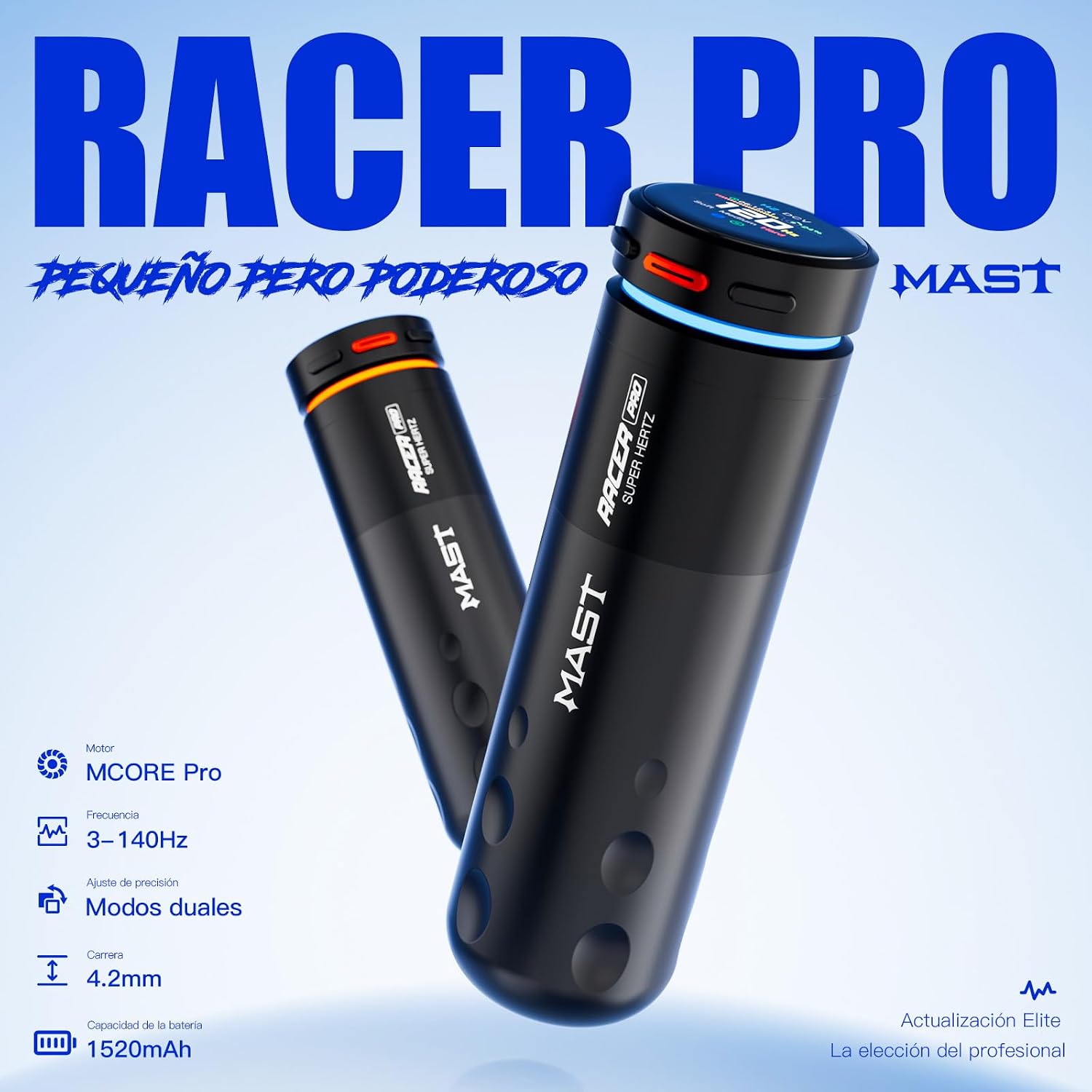 Detalle 2 de Mast Racer Pro Máquina de Tatuar Rotativa 1520mAh