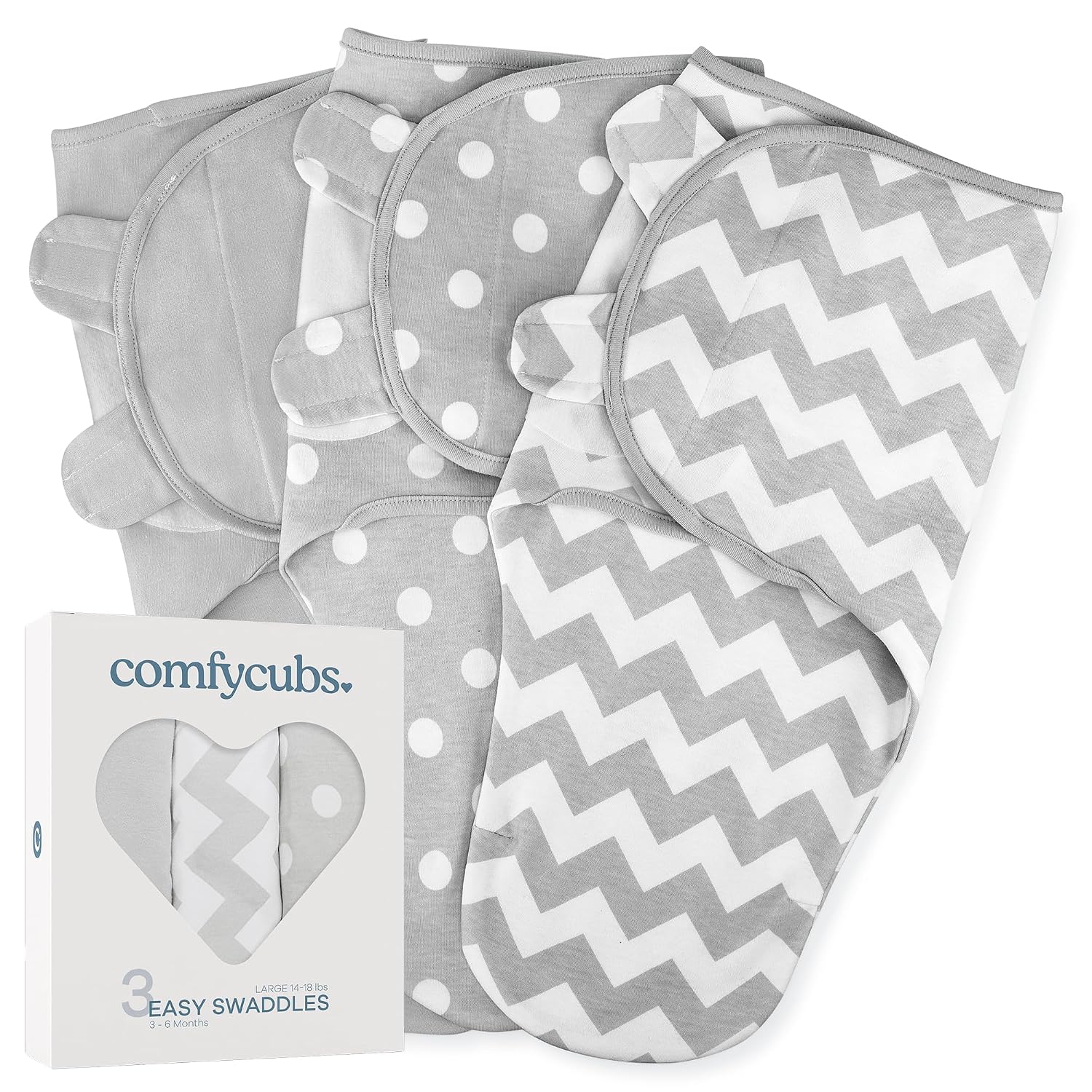 Detalle de Comfy Cubs Swaddle Blanket 3-Pack