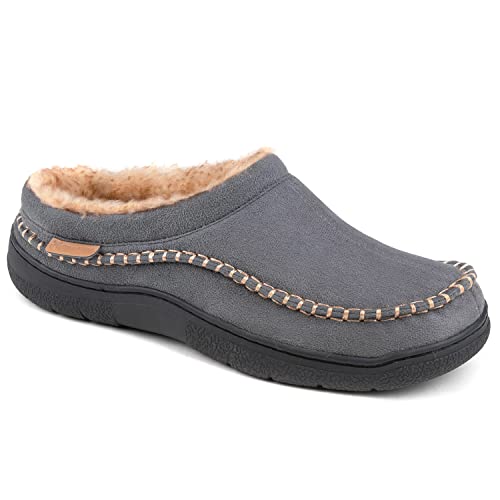 Thumbnail 4 de Zigzagger Men's Fuzzy Moccasin Slippers – Dark Grey (8/9 UK)
