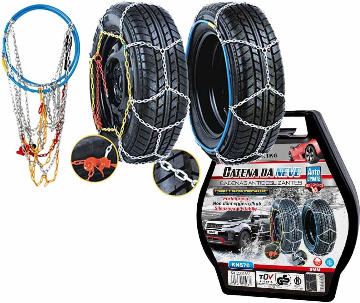 Detalle de Chaînes à neige multi-tailles: compatibilités 205/70R14 à 225/55R15 et 175/80R16