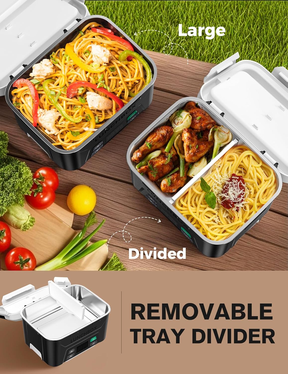 Thumbnail 4 de EAST OAK Cordless Heated Lunch Box, 5.5 Cups ⚡