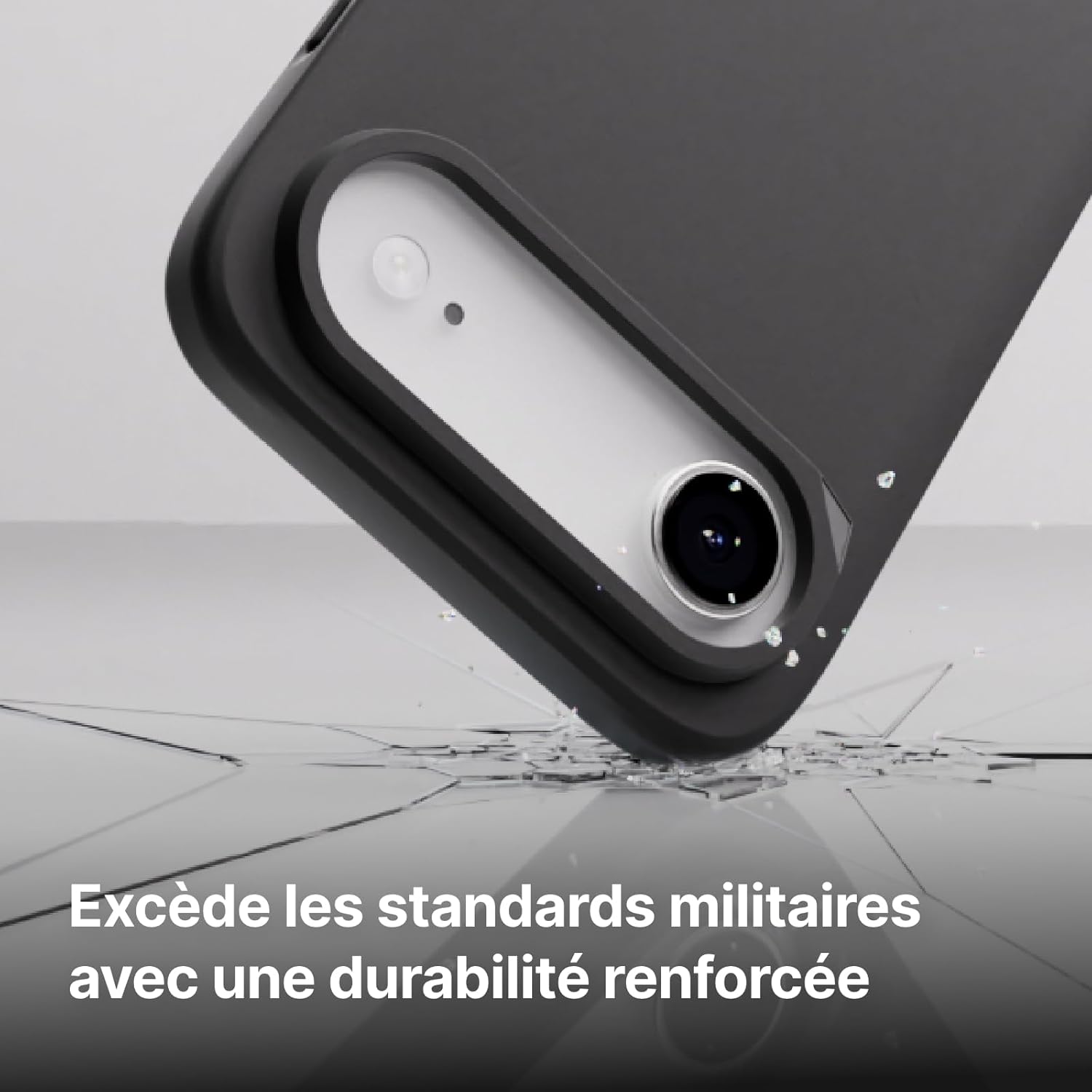 Thumbnail 2 de RhinoShield Coque SolidX pour iPhone 17 Pro – protection renforcée contre les chocs, gris argent