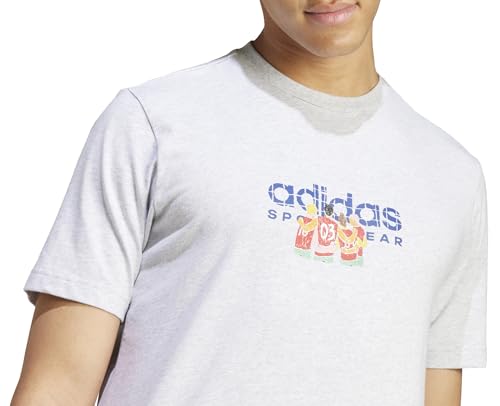 Thumbnail 4 de adidas Codes Linear Graphic tee L, Light Grey Heather