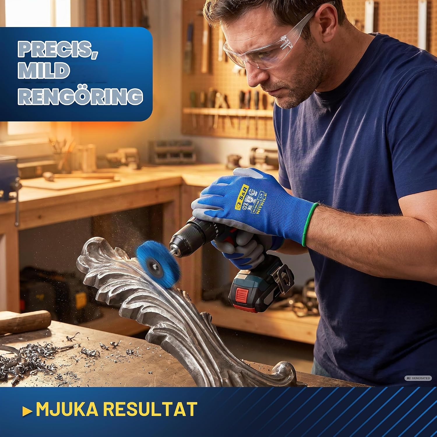 Thumbnail 4 de S&R 135.910.100 nylonborste Ø 100 mm med finkornig tråd