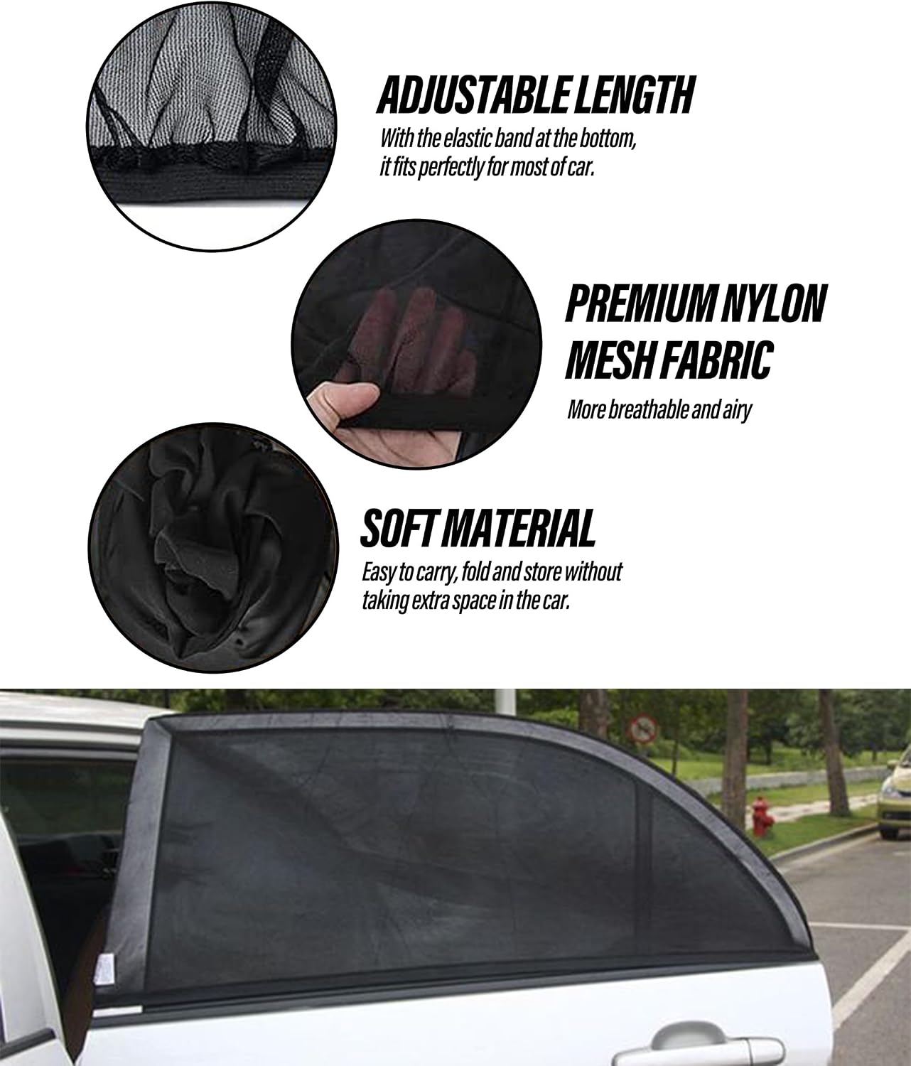 Thumbnail 4 de Flaconi 2 Pieces Baby Car Sun Shade 33.5" 📥