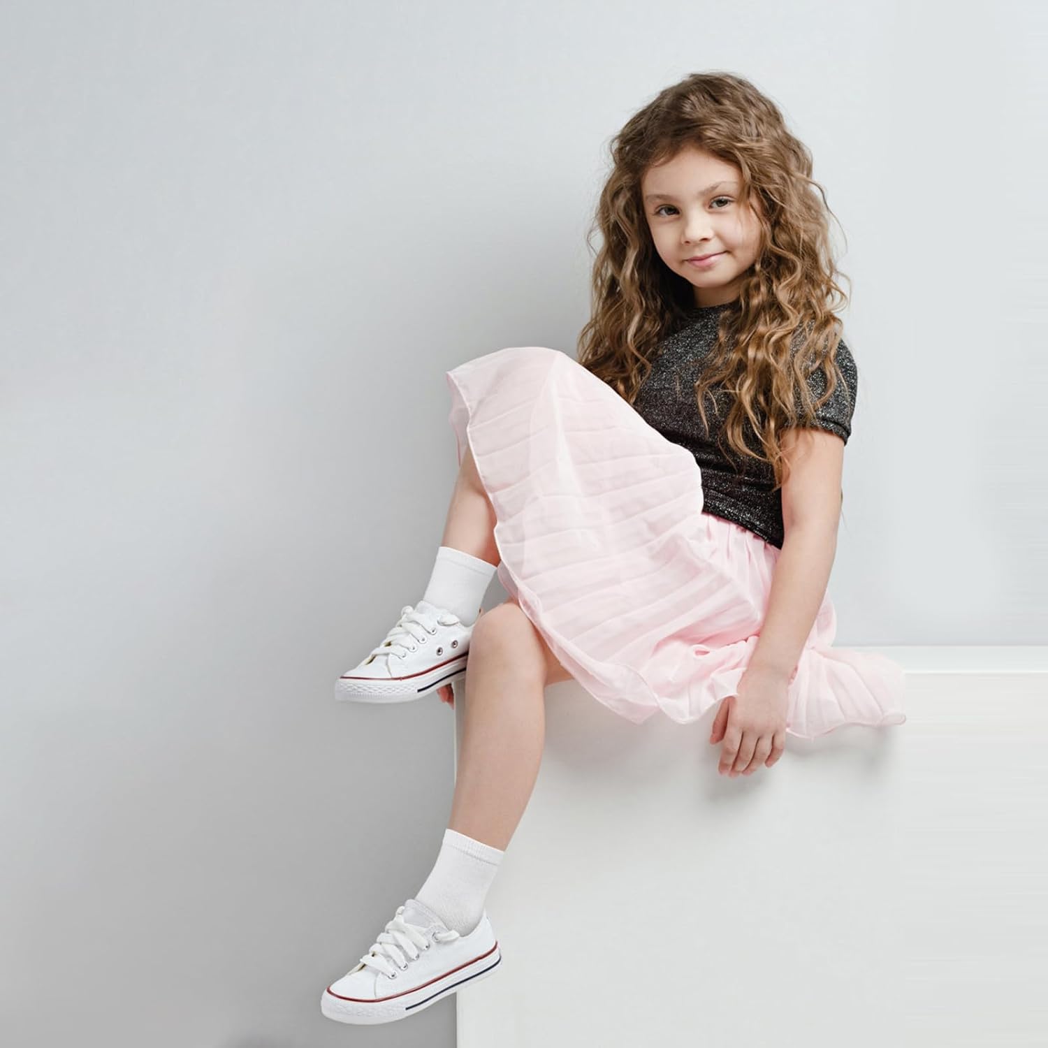 Thumbnail 1 de GENTABY Toddler Girls Socks Mid Cut Half Socks: 18 Pairs of Colourful, High-Elasticity School and Everyday Socks