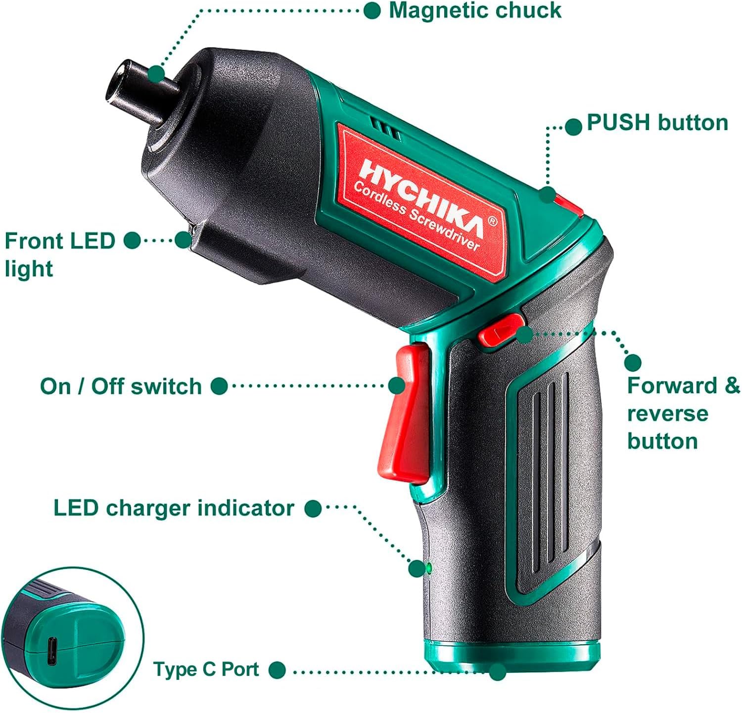 Detalle 2 de HYCHIKA Electric Screwdriver 6 N·m