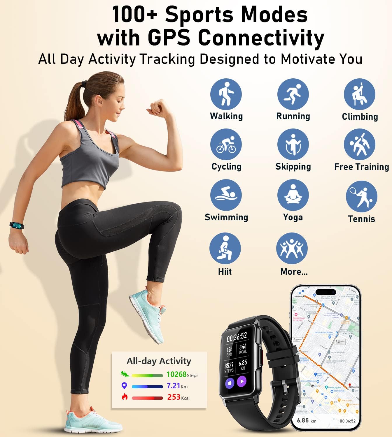 Detalle de Smart Watch Fitness Tracker with 1.47-Inch Display