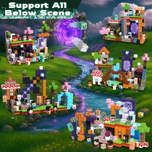 Detalle de Magneverse Bloques Magnéticos de Construcción para Niños (300 Piezas) – Construye Aventuras en Equipo