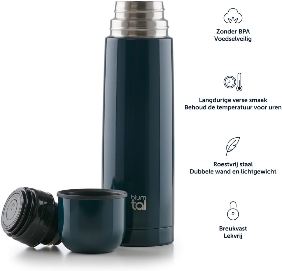 Detalle de Blumtal thermosbeker 500 ml, donkergroen, lekvrij en dubbelwandig