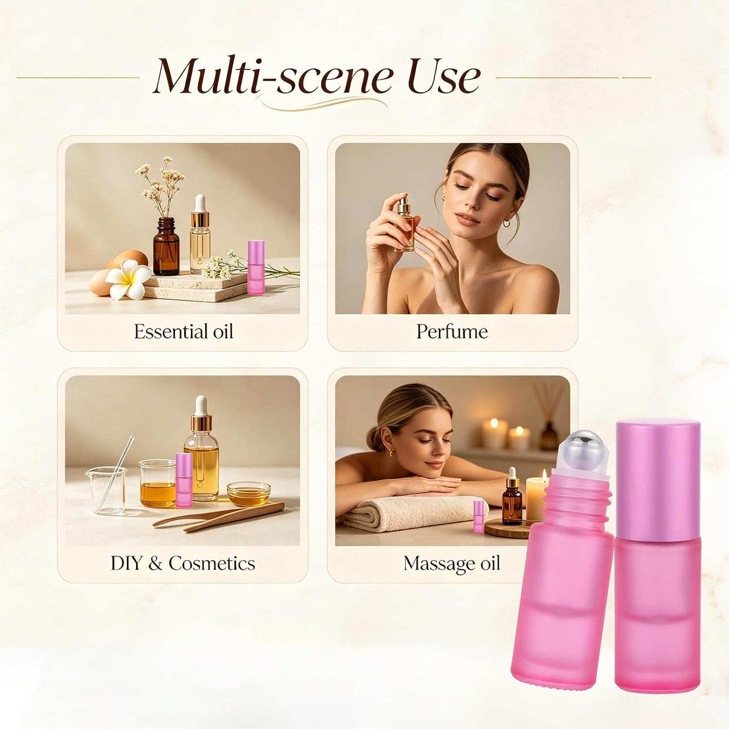 Detalle 2 de Kesell Glass Roller Bottles 5 ml