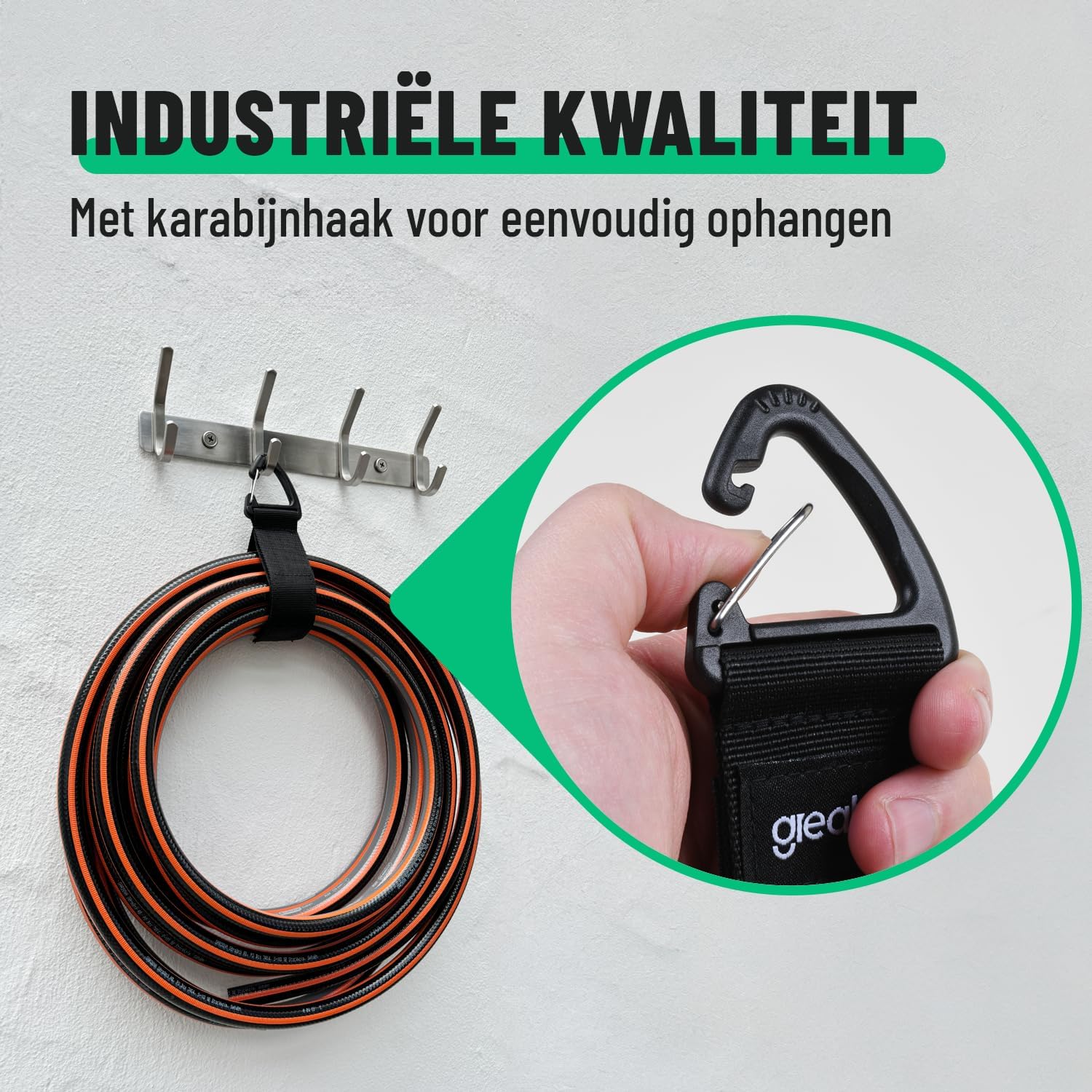 Detalle 2 de greate 601000-6 kabelorganizers, set van 6 met klittenband en draagvermogen tot 22 kg