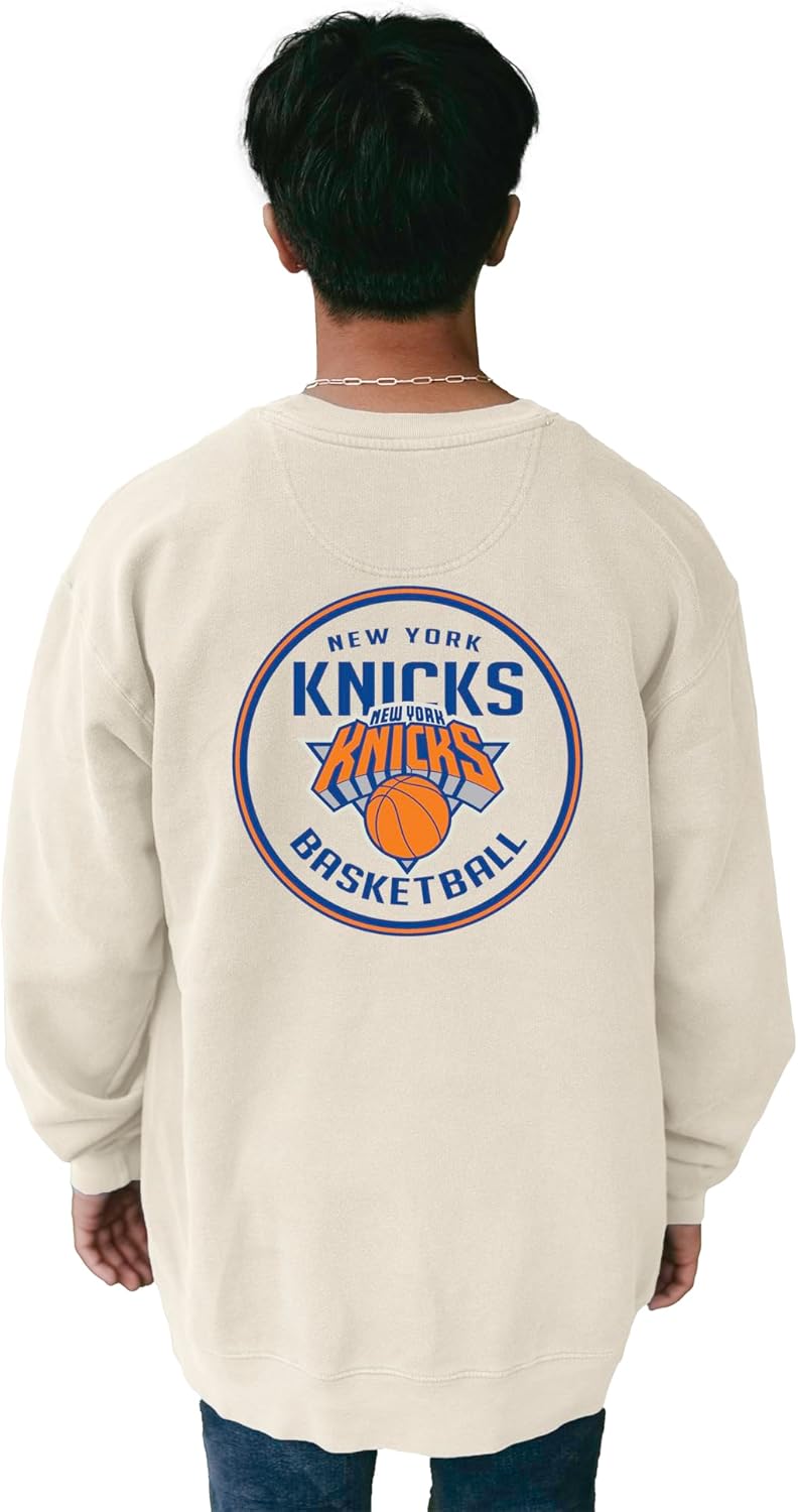 Thumbnail 2 de Blue 84 NBA Officially Licensed Crewneck Sweatshirt (New York Knicks) – Ringspun Fleece, Ivory