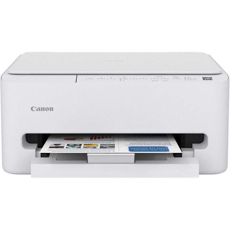 Detalle de Canon PIXMA TS4150i: Impresora multifunción Wi‑Fi en blanco, ideal para casa u oficina