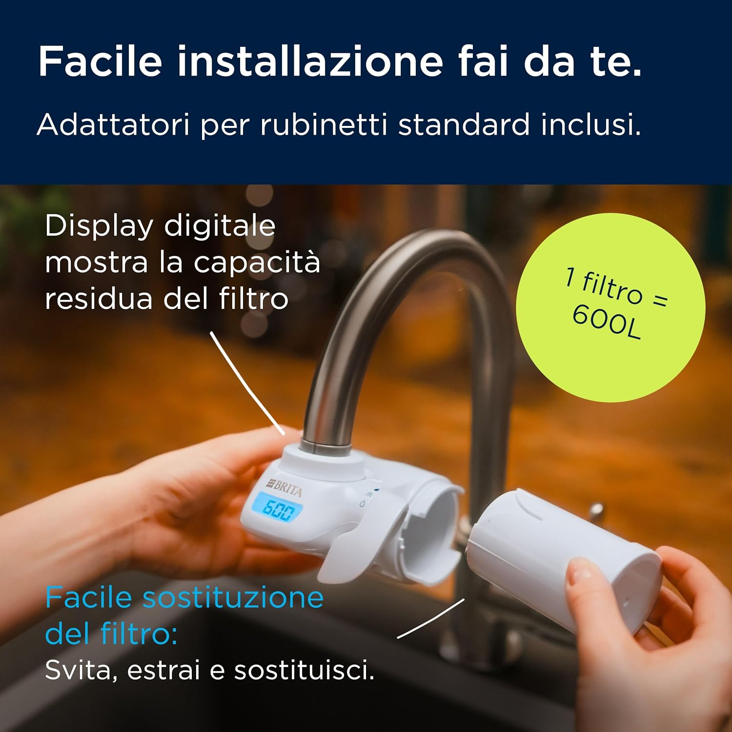 Thumbnail 3 de BRITA ON TAP V-MF filtro di ricambio per rubinetto, microfiltrazione in 5 fasi