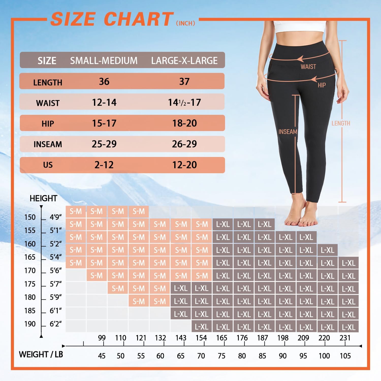 Thumbnail 6 de we fleece Women's Fleece-Lined Leggings, High-Waisted Thermal 3-Pack