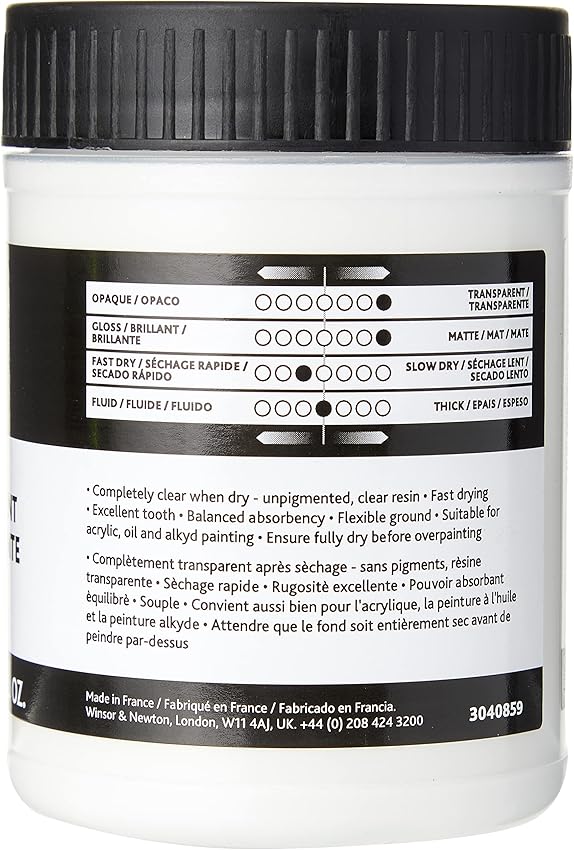 Detalle 1 de Winsor & Newton Gesso acrílico base transparente 225 ml 🎨