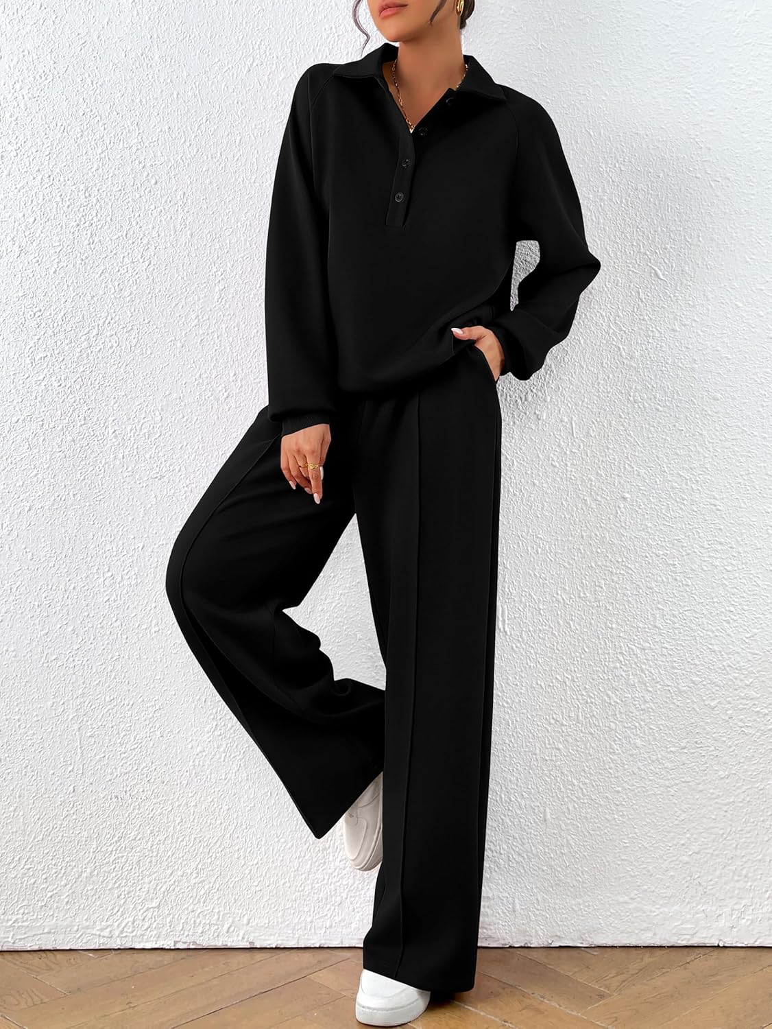 Detalle 2 de PRETTYGARDEN Women 2-Piece Sweatsuit