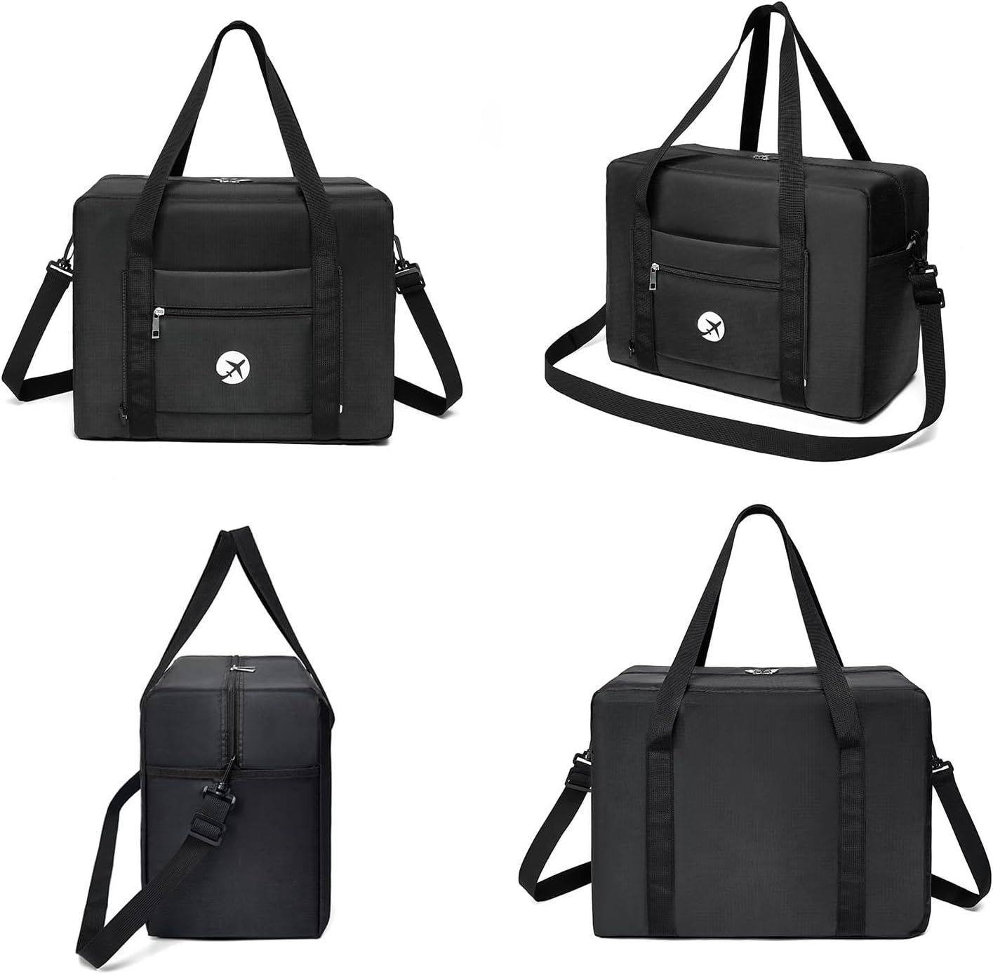 Thumbnail 6 de PALAMEA Foldable Travel Bag (40 x 30 x 20 cm), 20L foldable carry-on for Wizz Air and Eurowings hand luggage, Black
