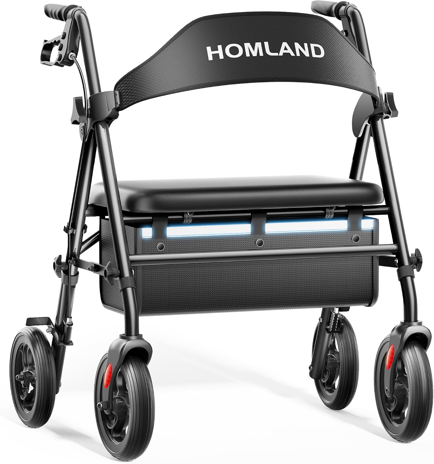 Detalle de HOMLAND Bariatric Rollator Walker 500 lb capacity 🚶