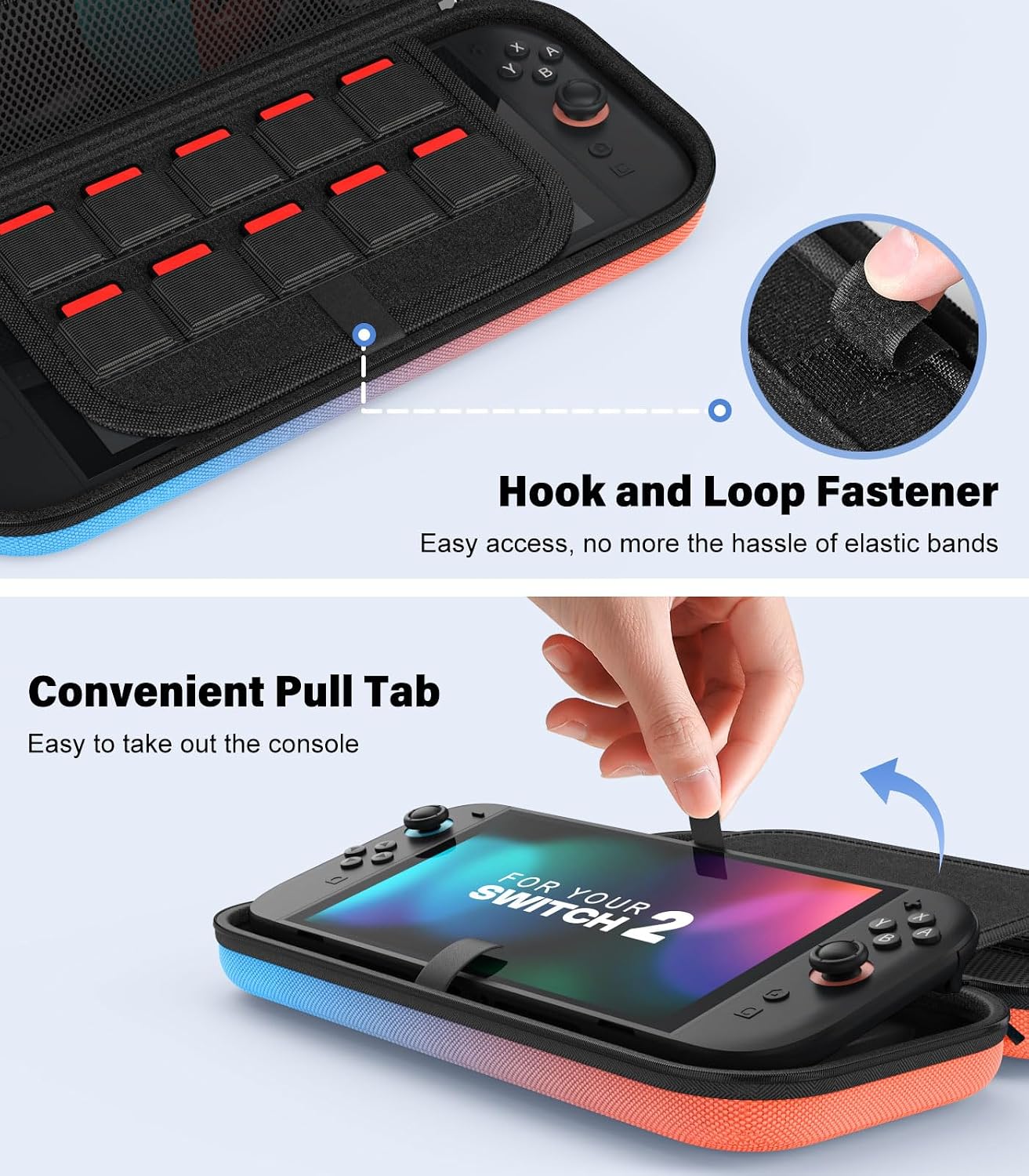 Detalle 2 de MoKo Custodia per Nintendo Switch 2 10 slot 🕹