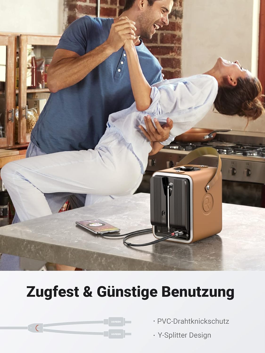 Thumbnail 5 de UGREEN 3,5‑mm‑Klinke auf Cinch Kabel 1m