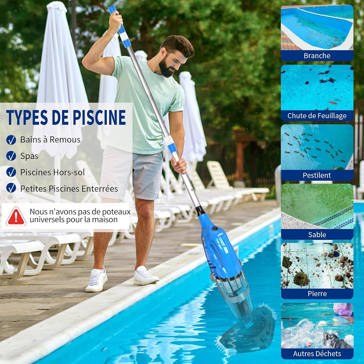 Thumbnail 4 de PoolyPoly 2026 Aspirateur de Piscine à Batterie Rechargeable — Nettoyeur sans fil pour piscine, spa et jacuzzi
