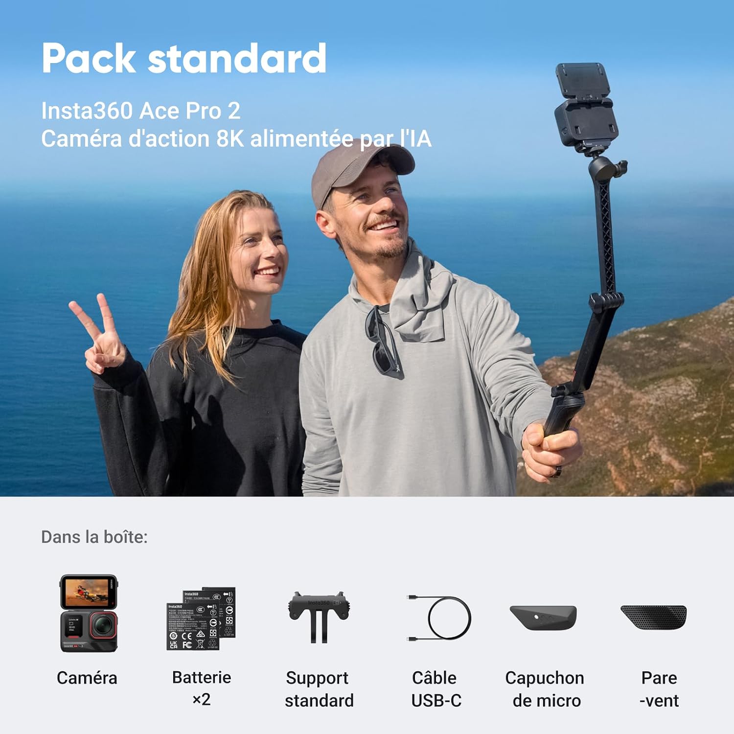 Detalle 2 de Insta360 Ace Pro 2 Pack Double Batterie 8K