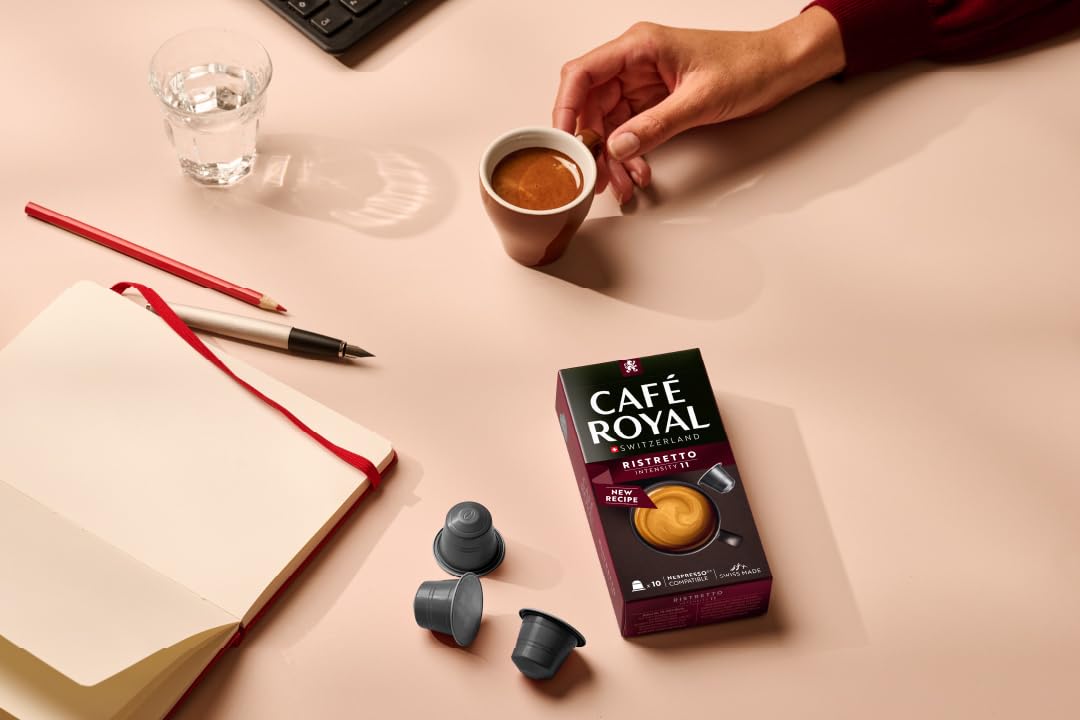 Thumbnail 6 de Café Royal Ristretto – Nespresso-kompatible Kaffeekapseln, 100% Arabica, Intensität 11/12, Rainforest Alliance, 100 Kapseln