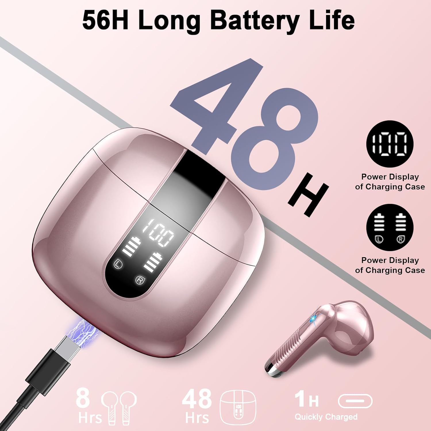 Thumbnail 4 de Drsaec J55 Bluetooth Kopfhörer 48 Stunden