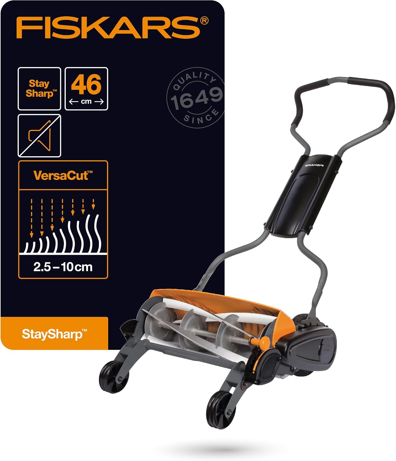 Detalle de Fiskars Tondeuse à gazon manuelle StaySharp Max – 46 cm