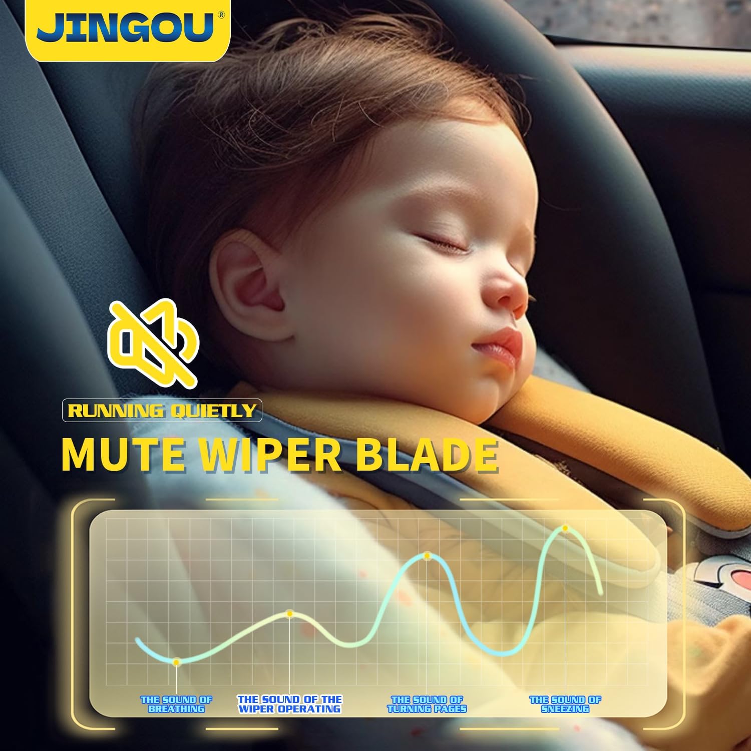 Thumbnail 4 de JINGOU Wiper Blades 26/14/12-Inch Windshield Wipers Set (Pack of 3) for Nissan Rogue 2008–2013 and 2014–2015 Select